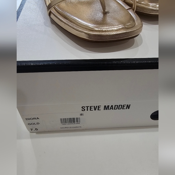 Steve Madden Metallic Gold Strappy Heeled Sandals - Picture 9 of 12